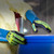 HexArmor 7071 HexChem Black/Blue/Yellow Nitrile A4 Cut Level Cut-Resistant Gloves - 12 Pair