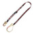 KStrong UFL2011 Polyester Webbing Clear Pack Style Shock Absorbing Lanyard with Snap & Rebar Hook - Each