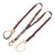 KStrong UFL201331 2 Legs Polyester Webbing Adjustable Clear Pack Style Shock Absorbing Lanyard with Snap & Rebar Hook - Each