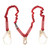 KStrong UFL206131 2 Legs Polyester Webbing Internal Elasticated Design Y-Shaped Shock Absorbing Lanyard with Snap & Rebar Hook - Each