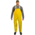 Louisiana Professional Wear 200BTR Yellow PVC Coated Nylon Industrial Waterproof Protective Bib Trouser - Each