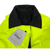 Louisiana Professional Wear 910SHC Fluorescent Yellow with Silver Reflective Tape/Black Polyurethane/Nylon Waterproof Reversible Protective Raincoat with Detachable Hood - Each