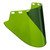 Hardknock 865-1 Polycarbonate Shade 3 Green Premium Tinted Visor - Each