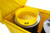 Justrite 1660 Yellow High Density Polyethylene Drum Funnel - Each