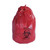 Justrite 1691 Red Liner Low Density Polyethylene Biohazard Waste Bag - 100 Count/Pack