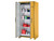 Justrite 22605 Yellow Melamine Resin Body and Steel Doors 90-Minute EN Flammable Cabinet - Each