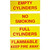 Justrite 23903 Red Cylinder Locker Label Kit - Each