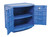 Justrite 24180 Thirty-Six 2.5 L Bottles (90 L) Blue Corrosives/Acids Plastic Corrosives/Acids Safety Cabinet - Each