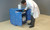 Justrite 24180 Thirty-Six 2.5 L Bottles (90 L) Blue Corrosives/Acids Plastic Corrosives/Acids Safety Cabinet - Each