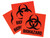 Justrite 25880 3 Biohazard Label Kit - Each