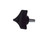 Justrite 26801 Black Smoker's Ceasefire Cigarette Butt Receptacle Replacement Screw Knob - Each