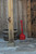 Justrite 26810R Safety Red Steel Cigarette Butt Can - Each