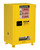 Justrite 8912207 Yellow 18 gauge Steel US Navy Flammable Cabinet - Each