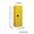 Justrite 892200 18 gauge Steel Sure-Grip EX Slimline Flammable Cabinet - Each