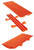 Checkers Safety CL2X150-5GP-O Orange Top/Orange Base Polyurethane Cable Bridge - Each
