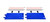 Checkers Safety CPRP-5GD-BLU Blue Polyurethane Accessibility Ramp - Each