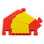 Checkers Safety CPT5X125-R-Y/O Yellow Lid/Orange Base Polyurethane 45 Degree Right Turn - Each