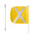 Checkers Safety FS10X-SPQD-Y 12 x 11 in Yellow General Purpose Non-Lighted Warning Whip - Each