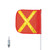 Checkers Safety FS10XY-O 12 x 11 in Orange General Purpose Non-Lighted Warning Whip - Each