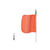 Checkers Safety FS3L-O-ST/SH 12 x 11 in Plain Orange General Purpose Non-Lighted Warning Whip - Each