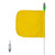 Checkers Safety FS6L-Y 12 x 11 in Plain Yellow General Purpose Non-Lighted Warning Whip - Each