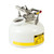 Justrite TF12752 White Polyethylene Can/Stainless Steel Disconnects Quick-Disconnect Disposal Safety Can - Each