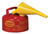 Justrite UI10FS 24 gauge Galvanized Steel Type I Flame Arrester Self Close Safety Can - Each