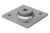 Super Anchor Safety 1028-DB6 Hot Dipped Galvanized Steel 4-Hole Base Plate - Each