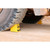 Justrite MC4011 High Density Polyethylene Yellow Heavy-Duty Ultra Class Mining MC Series Wheel Chock - Each