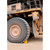 Justrite MC4011 High Density Polyethylene Yellow Heavy-Duty Ultra Class Mining MC Series Wheel Chock - Each