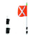 Justrite TPCWHP10XL-16-O Orange General Purpose Lighted Warning Whip with Telescoping Pole - Each