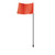 Justrite FSRR7B-HB 11.5 x 7.25 in Fiberglass Whip/Nylon Mesh Flag Light Duty Warning Whip - Each