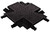 Justrite GDCR5X125-B/B 5-Channels Polyurethane Cable Protector 4-Way Cross - Each