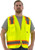 Majestic Glove 75-3221 100% Polyester Solid Back Surveyors Vest, yellow