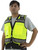 Majestic Glove 75-3237 100% Mesh Polyester Heavy Duty Surveyors Vest with Contrasting Stripes, yellow front