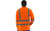 Majestic Glove 75-5355 100% Bird's Eye Mesh Polyester Deluxe Moisture Wicking Double Stripe Long Sleeves T-Shirt - orange, back