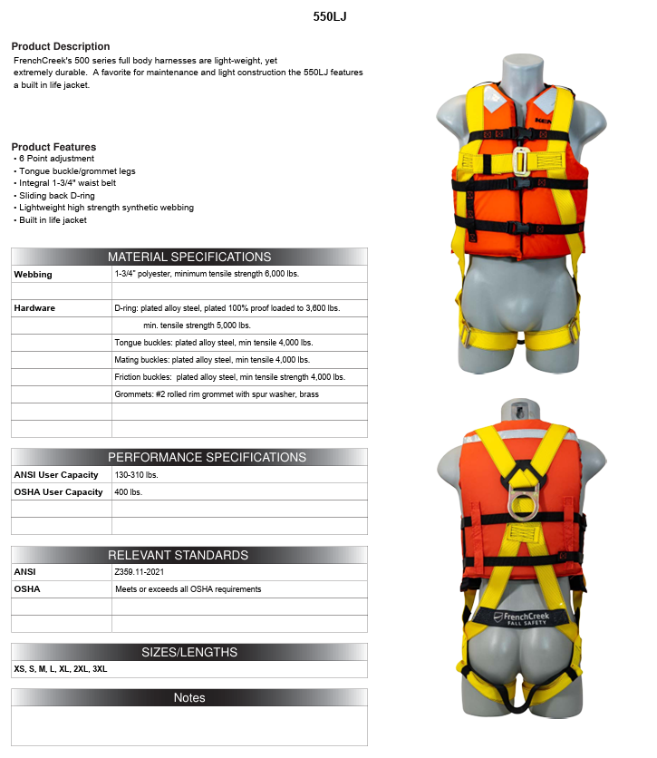 spec sheet