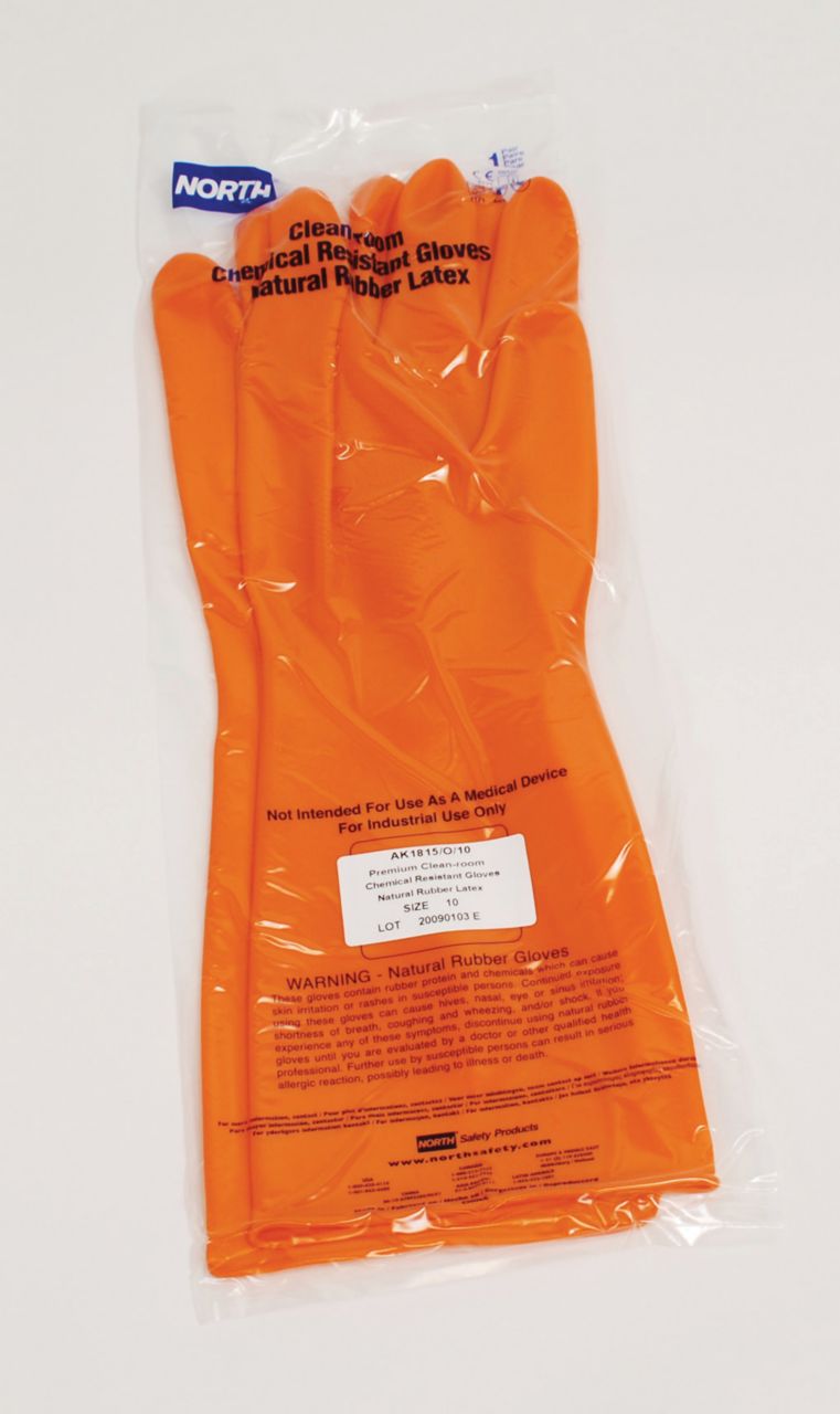 Honeywell North AK1815/O Premium Cleanroom Chemical Resistant Gloves