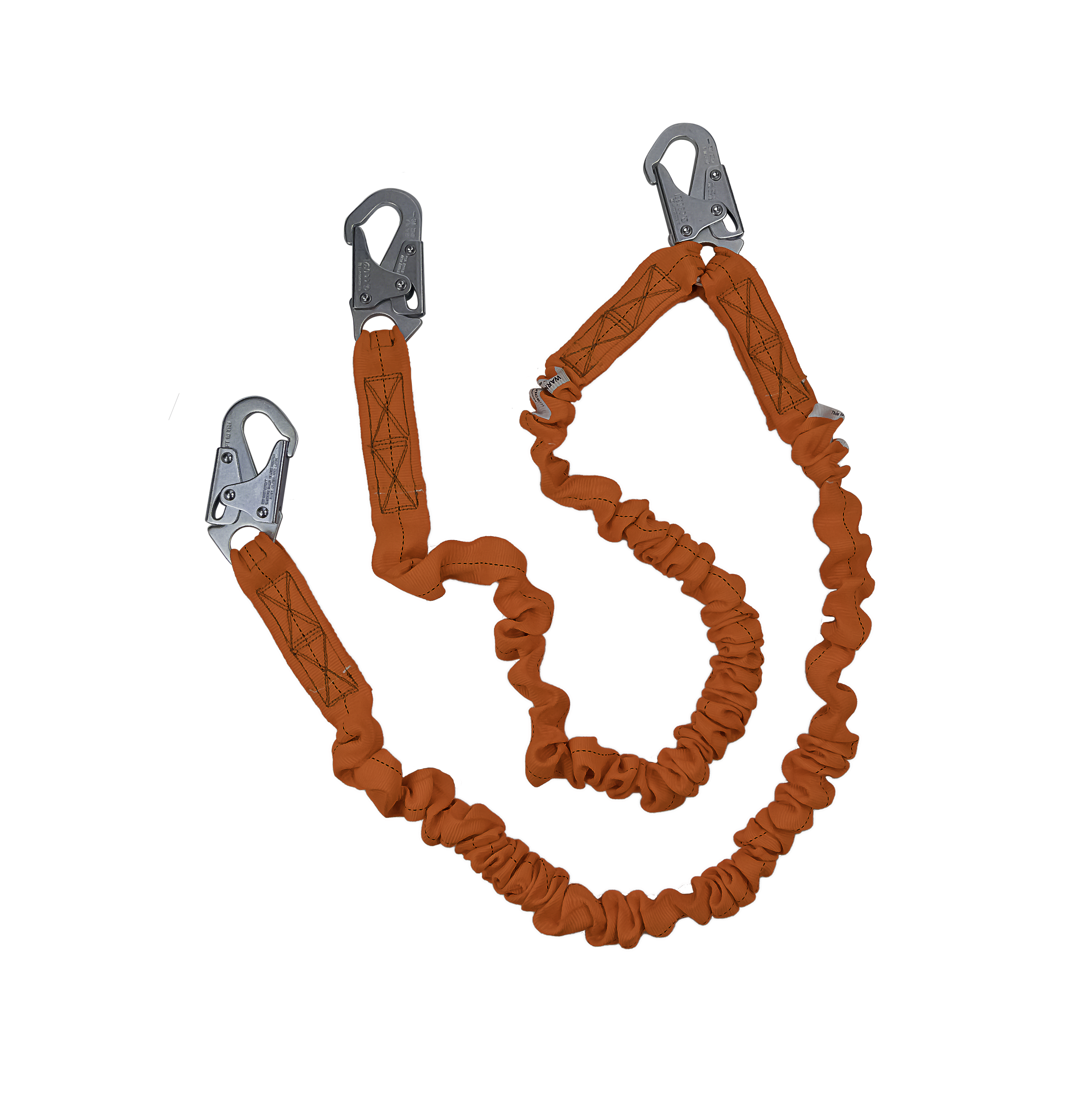 SAFEWAZE V-LINE FS88591 Dual Leg Low Profile Stretch Energy Absorbing  Lanyard - Western Safety