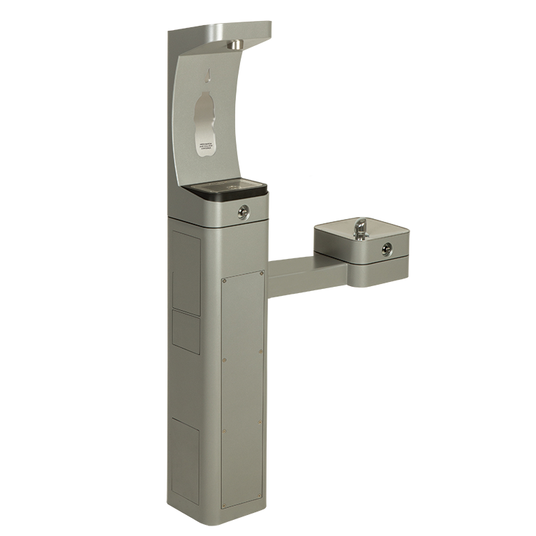 Haws 3611FR Floor Mount Pedestal Bottle Filler & Drinking Fountain