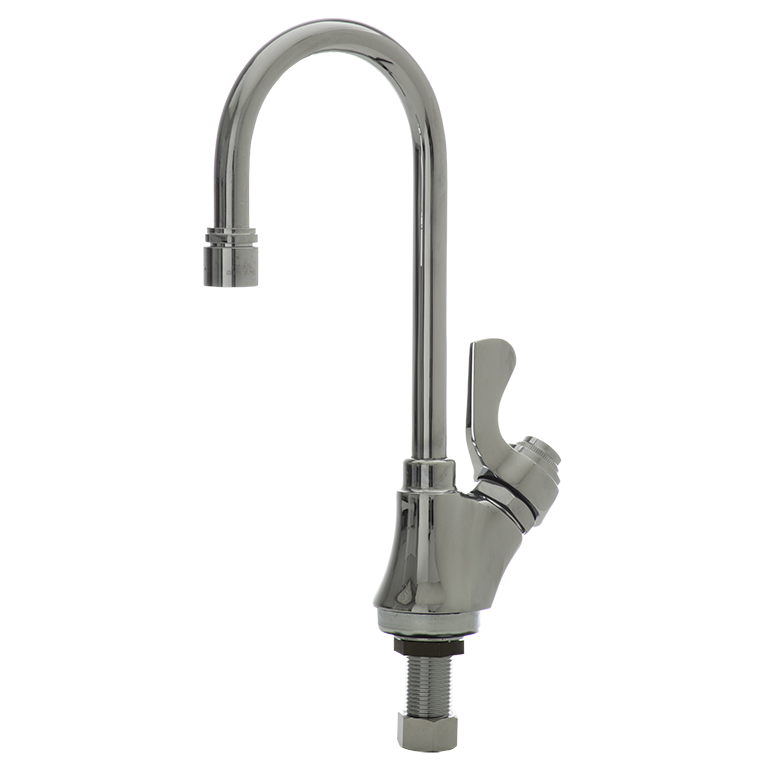Haws 5510LF Polished Chrome Plated Brass Self Closing Gooseneck Sink