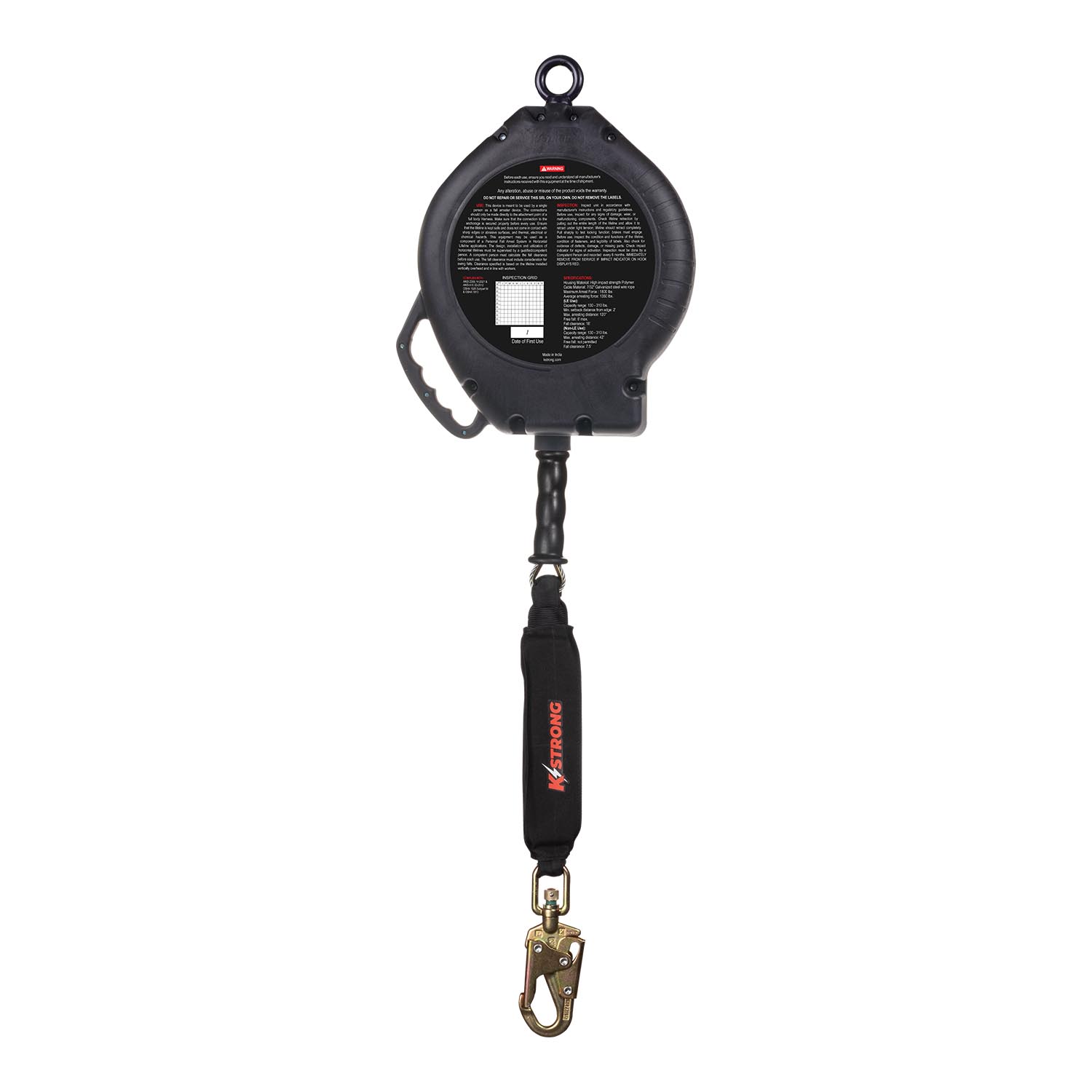 KStrong Steel Swivel Snap Hook with Load Indicator Fall Protection