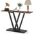Modern 43-inch Narrow Entryway Table with Brown Wood Top and Black Metal Frame Q280-RBRBLKCT95914758