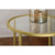 Round Accent Side Table Gold Metal Glass Top Bottom Shelf End Table Q280-RBGMAT125839247