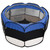Dog Playpen Blue and Cream Polyester, Steel 43.3 x 43.3 x 22.8 in A949-171014