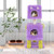 Cute Monster-Themed Cat Tower with 2 Private Condos for Small Place-Purple B593-PV10189