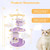 62 Inches Large Cat Tower with Metal Frame and Jumping Platforms-Purple B593-PV10246