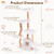 66 Inch Tall Solid Wood Cat Tree Modern Wooden Cat Tower with Perch-White B593-PV10216
