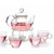 6-Piece Glass Tea Pot Set with 4 Cups Teapot Warmer and Infuser Q280-GPHRTP185381