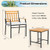 3 Pieces Outdoor Furniture Set Acacia Wood Patio Conversation Set with Cushions-White - Color: White D681-HW72142WH